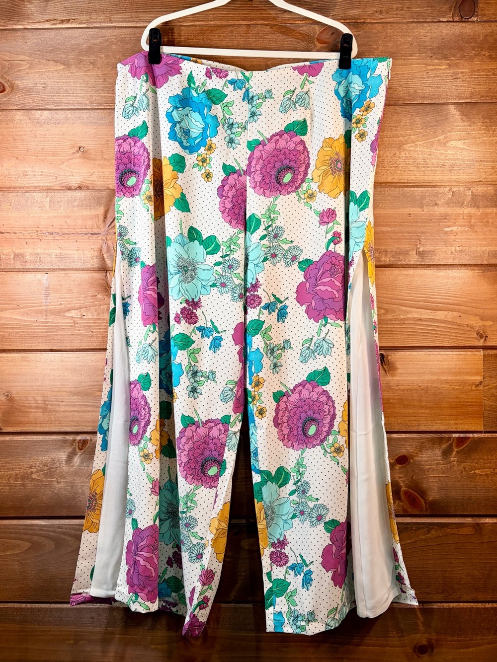 NEW Wonder by Christian Siriano Floral Wide Leg Palazzo Pants Size 2X ππ€ - Picture 1 of 8